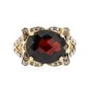 Image 1 : 10KT Yellow Gold 4.91 ctw Garnet and Diamond Ring