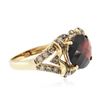 Image 2 : 10KT Yellow Gold 4.91 ctw Garnet and Diamond Ring