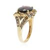 Image 3 : 10KT Yellow Gold 4.91 ctw Garnet and Diamond Ring