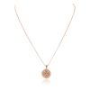 Image 1 : 14KT Rose Gold 0.20 ctw Diamond Pendant With Chain