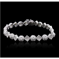 14KT White Gold 1.69 ctw Diamond Bracelet