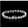 Image 2 : 14KT White Gold 1.69 ctw Diamond Bracelet