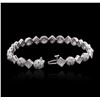 Image 3 : 14KT White Gold 1.69 ctw Diamond Bracelet