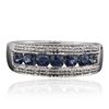 Image 1 : 14KT White Gold 0.92 ctw Sapphire and Diamond Ring