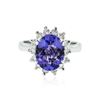 Image 1 : 14KT White Gold 5.19 ctw Tanzanite and Diamond Ring