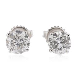 14KT White Gold 1.82 ctw Diamond Stud Earrings