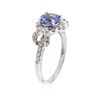 Image 3 : 14KT White Gold 1.25 ctw Tanzanite and Diamond Ring
