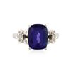 Image 1 : 18KT White Gold 4.81 ctw Tanzanite and Diamond Ring