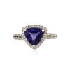 Image 1 : 18KT White Gold 2.20 ctw Tanzanite and Diamond Ring