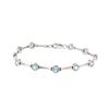Image 1 : 14KT White Gold 5.50 ctw Topaz Bracelet