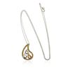Image 1 : 18KT Tri Color Gold 0.20 ctw Diamond Pendant With Chain