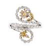 Image 1 : 18KT Two-Tone Gold 0.60 ctw Diamond Ring