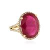 Image 2 : 14KT Two-Tone Gold 13.21 ctw Ruby and Diamond Ring