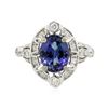 Image 1 : 18KT White Gold 3.60 ctw Tanzanite and Diamond Ring