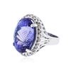 Image 2 : 14KT White Gold 23.51 ctw Tanzanite and Diamond Ring