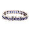 Image 2 : 14KT White Gold 20.79 ctw Sapphire and Diamond Bracelet