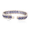 Image 3 : 14KT White Gold 20.79 ctw Sapphire and Diamond Bracelet