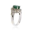 Image 3 : 14KT White Gold 3.24 ctw Emerald and Diamond Ring