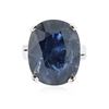 Image 1 : 18KT White Gold 25.99 ctw Sapphire and Diamond Ring