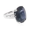 Image 2 : 18KT White Gold 25.99 ctw Sapphire and Diamond Ring