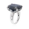 Image 3 : 18KT White Gold 25.99 ctw Sapphire and Diamond Ring