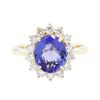 Image 1 : 14KT Yellow Gold 2.24 ctw Tanzanite and Diamond Ring