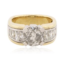 Platinum and 18KT Yellow Gold 4.91 ctw Diamond Ring