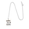 Image 1 : 14KT White Gold 0.15 ctw Diamond Pendant With Chain