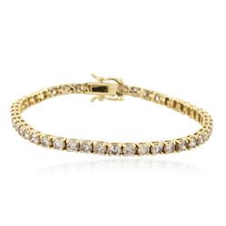 14KT Yellow Gold 5.01 ctw Diamond Tennis Bracelet