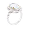 Image 3 : 14KT Two-Tone Gold 5.13 ctw Aquamarine and Diamond Ring