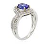 Image 3 : 14KT White Gold 1.03 ctw Tanzanite and Diamond Ring