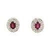 Image 1 : 14KT White Gold 2.07 ctw Ruby and Diamond Earrings