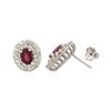 Image 2 : 14KT White Gold 2.07 ctw Ruby and Diamond Earrings
