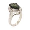 Image 3 : 14KT White Gold 4.23 ctw Green Tourmaline and Diamond Ring