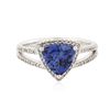 Image 1 : 14KT White Gold 2.00 ctw Tanzanite and Diamond Ring