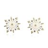 Image 1 : 18KT White Gold Pearl and Sapphire Earrings