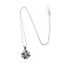 Image 1 : 14KT White Gold 1.43 ctw Tanzanite, Sapphire and Diamond  Pendant With Chain