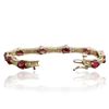 Image 3 : 14KT Yellow Gold 9.09 ctw Ruby and Diamond Bracelet