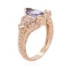 Image 3 : 14KT Rose Gold 1.10 ctw Tanzanite and Diamond Ring