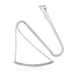 14KT White Gold 0.84 ctw Diamond Necklace