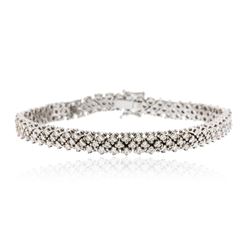 18KT White Gold 3.31 ctw Diamond Tennis Bracelet