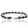 Image 3 : 14KT White Gold 19.80 ctw Sapphire and Diamond Bracelet