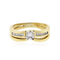 14KT Yellow Gold 0.34 ctw Diamond Wedding Ring Set