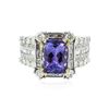 Image 1 : 14KT Two-Tone Gold 3.12 ctw Tanzanite and Diamond Ring