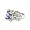 Image 2 : 14KT Two-Tone Gold 3.12 ctw Tanzanite and Diamond Ring