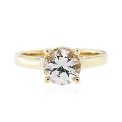 14KT Yellow Gold 1.76 ctw White Sapphire Ring