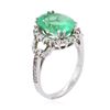 Image 3 : 14KT White Gold 3.42 ctw Emerald and Diamond Ring