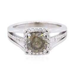 14KT White Gold 1.61 ctw Brown Diamond Ring