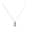 Image 1 : 14KT White Gold 0.10 ctw Diamond Pendant With Chain