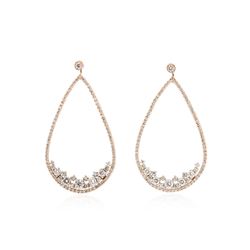 14KT Rose Gold 2.55 ctw Diamond Earrings